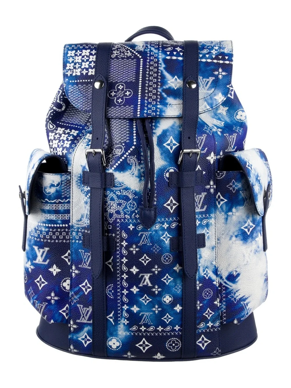 Louis Vuitton Navy and White Bandana Monogram Backpack